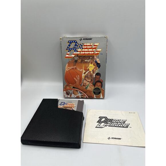 Vtg Double Dribble Nintendo Entertainment System 1985 NES Complete Box Manual - Picture 2 of 13